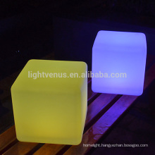 ce furniture waterproof led cube lighting decoration garden wireless color changing square led cube chair light for party